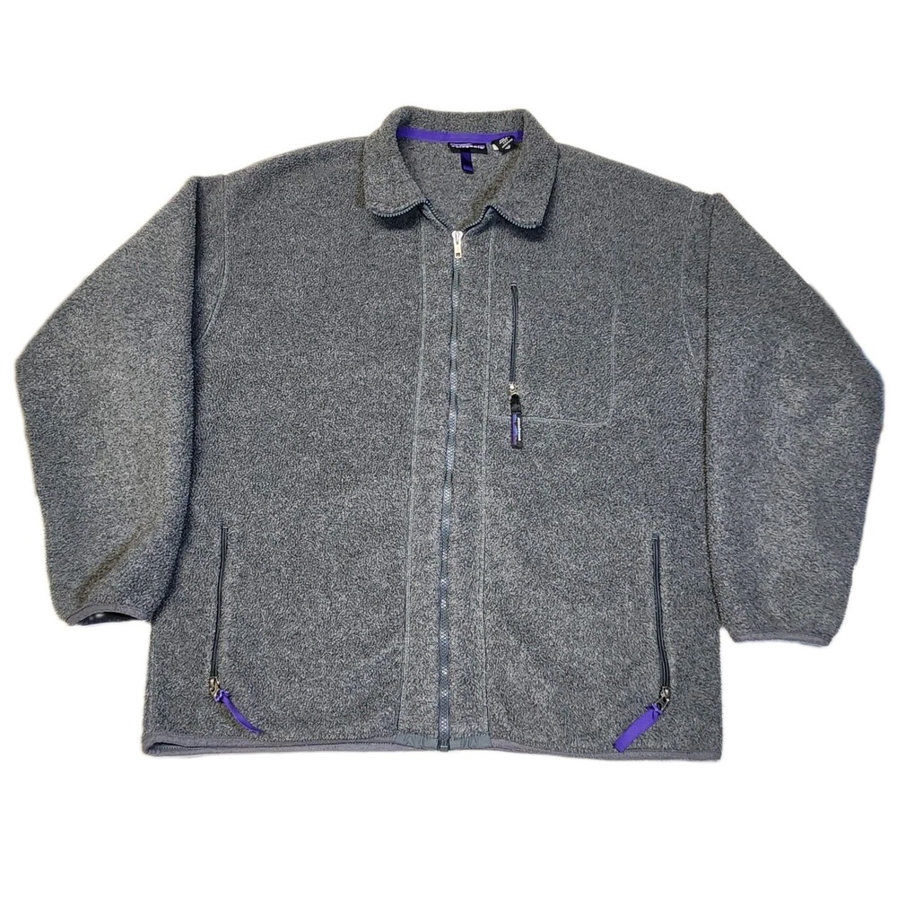 Vintage 90s Patagonia Synchilla Fleece Jacket Full Zip XL Made USA Gray 25400